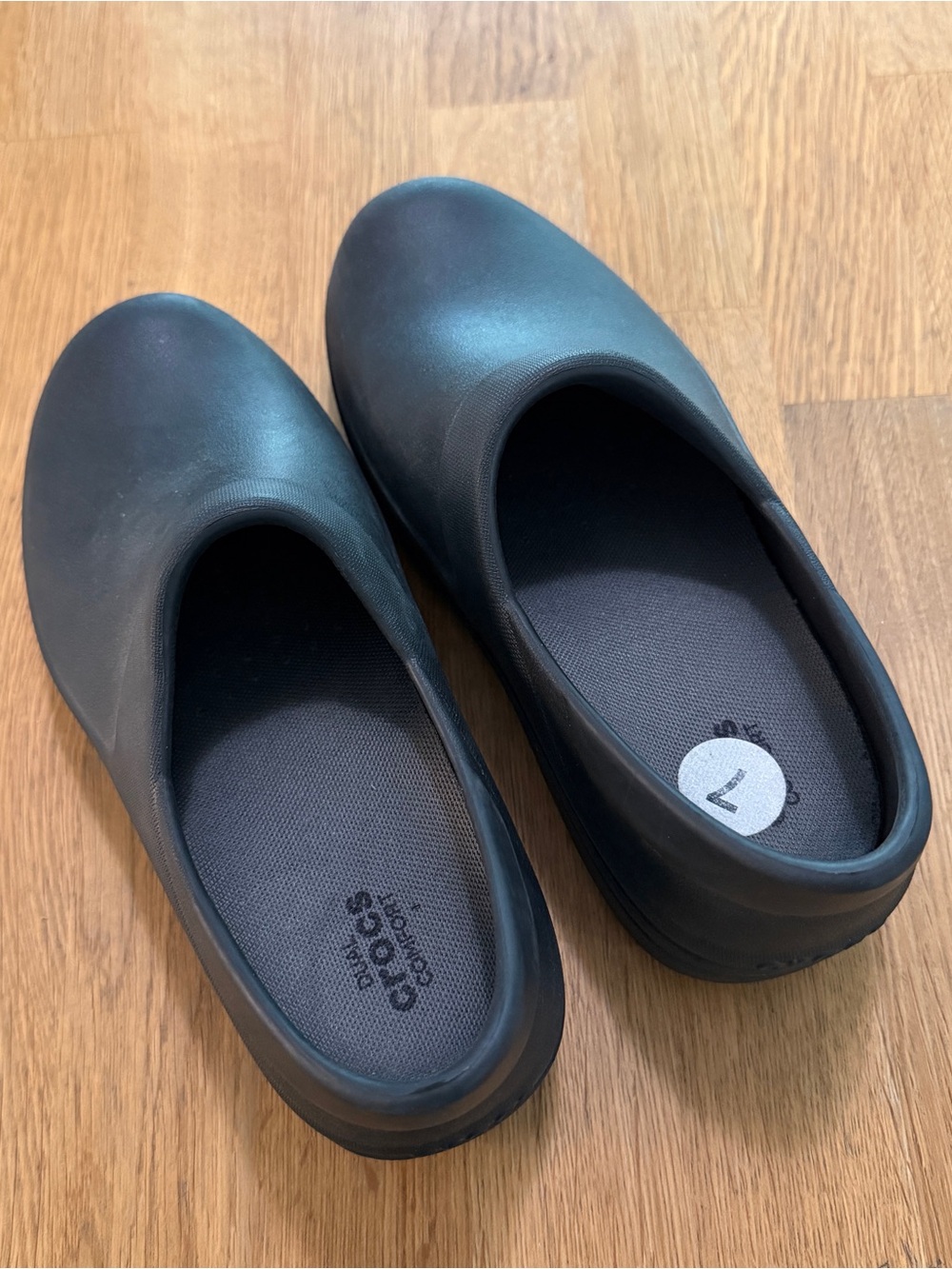 Crocs Dual Comfort 7 Black Neria Pro Work Clogs Slip Resistant - Picture 3 of 11